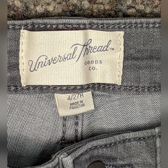 Universal Thread High Rise Skinny Gray Jeans, Size 4 / 27R - Picture 5 of 10